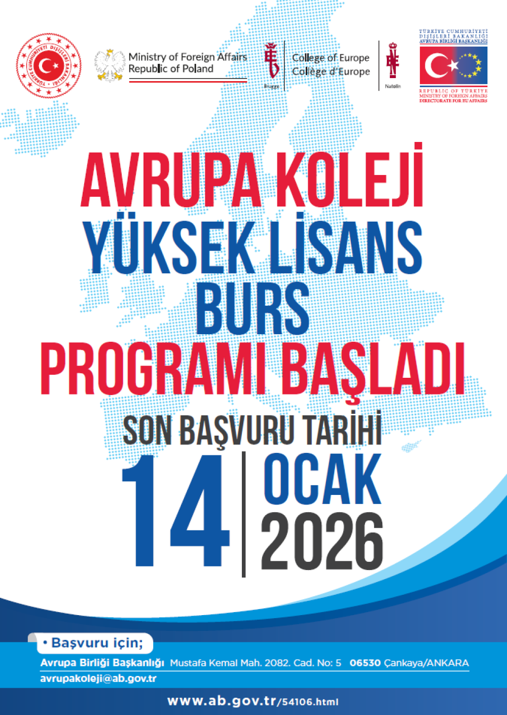 Avrupa Koleji Yüksek Lisans Başvuruları ve Burs Programı